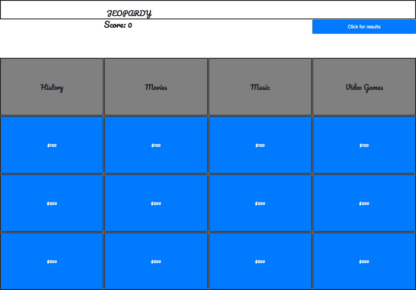 jeopardy game